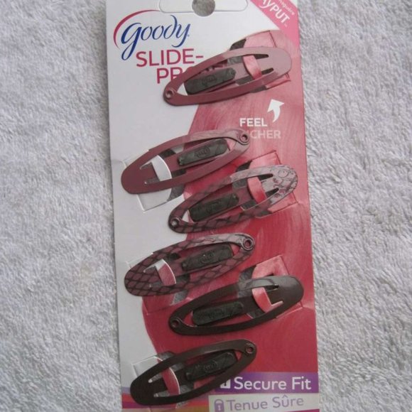 6 Goody Stay Put Slide Proof Hair Snap Clips Secure Hold Fit Black Blonde Brown - Picture 7 of 14